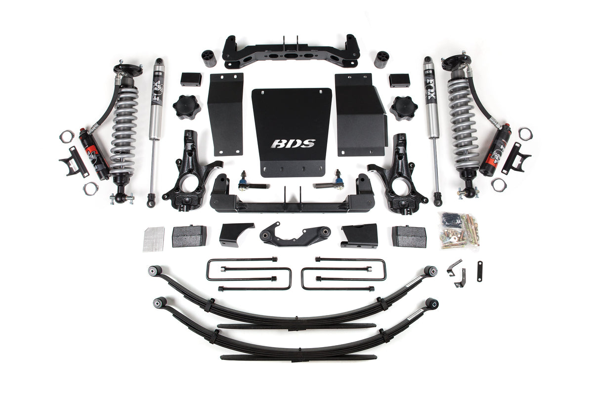 BDS Suspension 4 Inch Lift Kit FOX 2.0 Performance Leaf Springs Aluminum/Stamped Steel Coil-Over 14-18 Silverado/Sierra 1500 4WD (BDS716PSS)