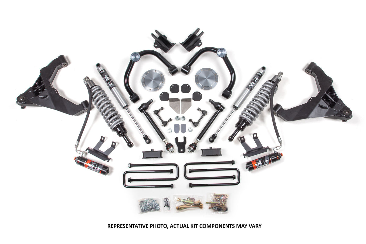 BDS Suspension 11-19 Chevrolet Silverado 2500HD/3500HD - GMC Sierra 2500HD/3500HD 4WD (Diesel) 3 Inch Coilover Conversion Kit, 2 Inch Rear Lift, Block w/o Overload - Fox 2.5 Performance Elite Series C/O, Fox 2.0 IFP Performance Series Shocks (BDS724PSS)