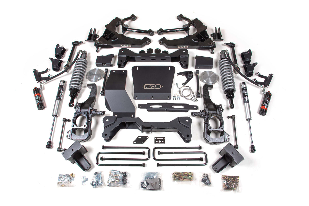BDS Suspension 6.5 Inch Lift Kit FOX 2.5 Coil-Over Conversion Silverado/Sierra 2500HD/3500HD 20-24 Diesel Block Without Factory Overload FOX 2.0 Performance (BDS753FPE)