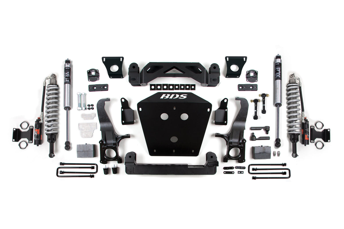BDS Suspension 16-21 Toyota Tundra 5 Inch Suspension System, 3 Inch Rear Block - Fox 2.5 Performance Elite Series C/O, Fox 2.0 Performance Series Shocks BDS Suspension (BDS819FPS)