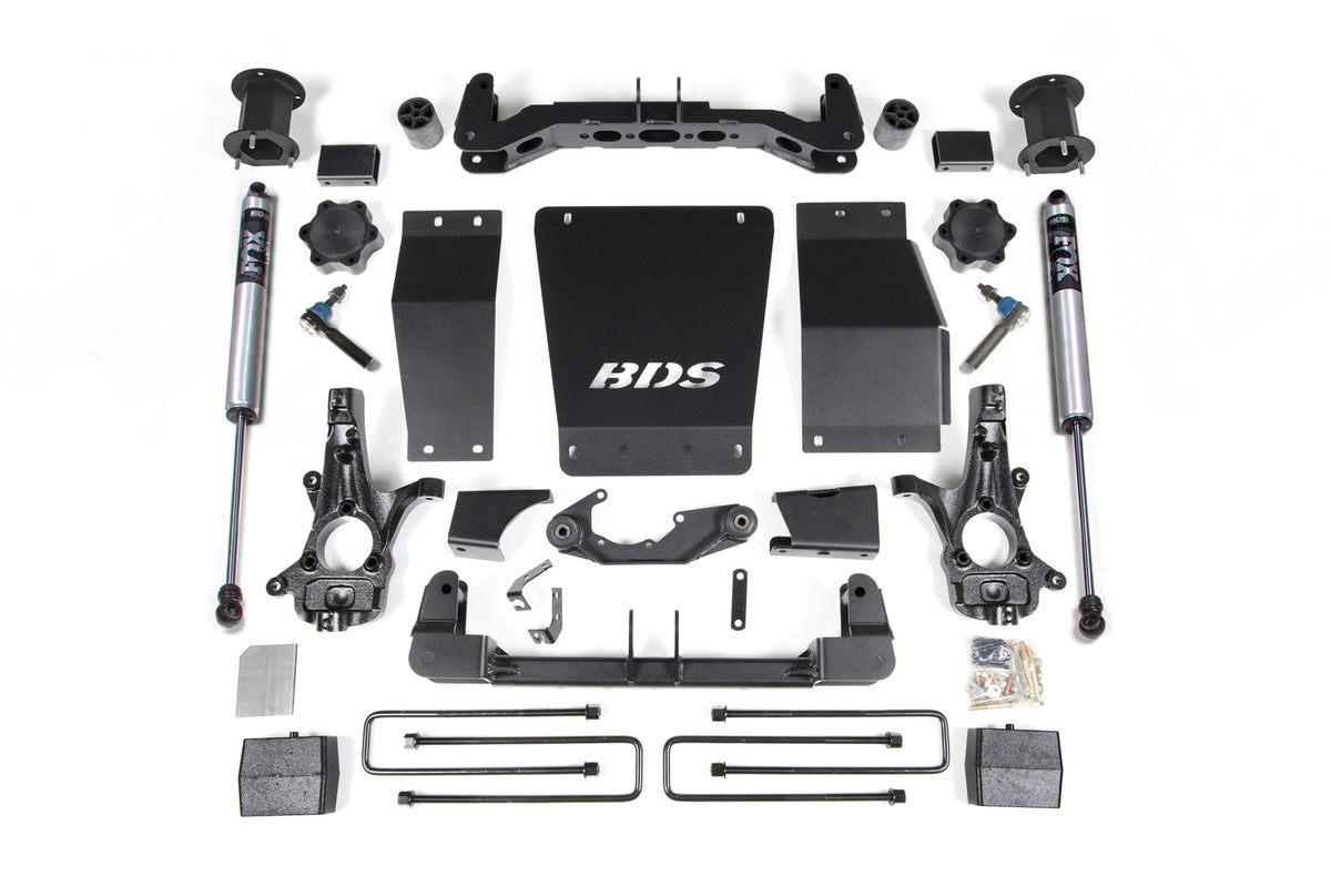 BDS Suspension 14-18 Chevrolet Silverado 1500 - GMC Sierra 1500 4WD 4.5 Inch Suspension Lift Kit (Aluminum / Stamped Steel), 3 Inch Rear Lift, Block, Fox 2.0 IFP Performance Series Shocks BDS Suspension (BDS903FS)