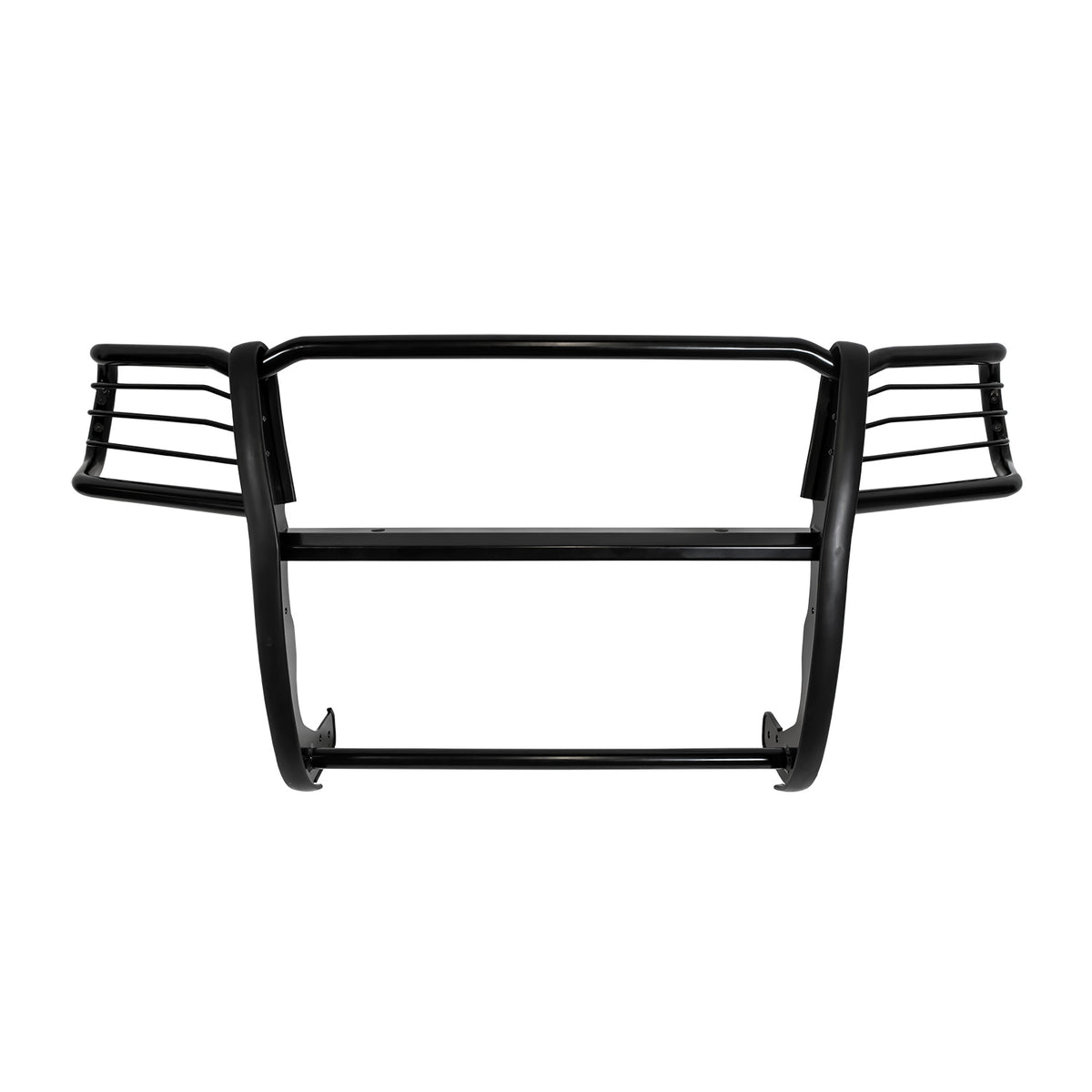 TrailFX Grille Guard For Toyota Tacoma - Powder Coated Gloss Black Steel With Brush Guard Without (E0003B)
