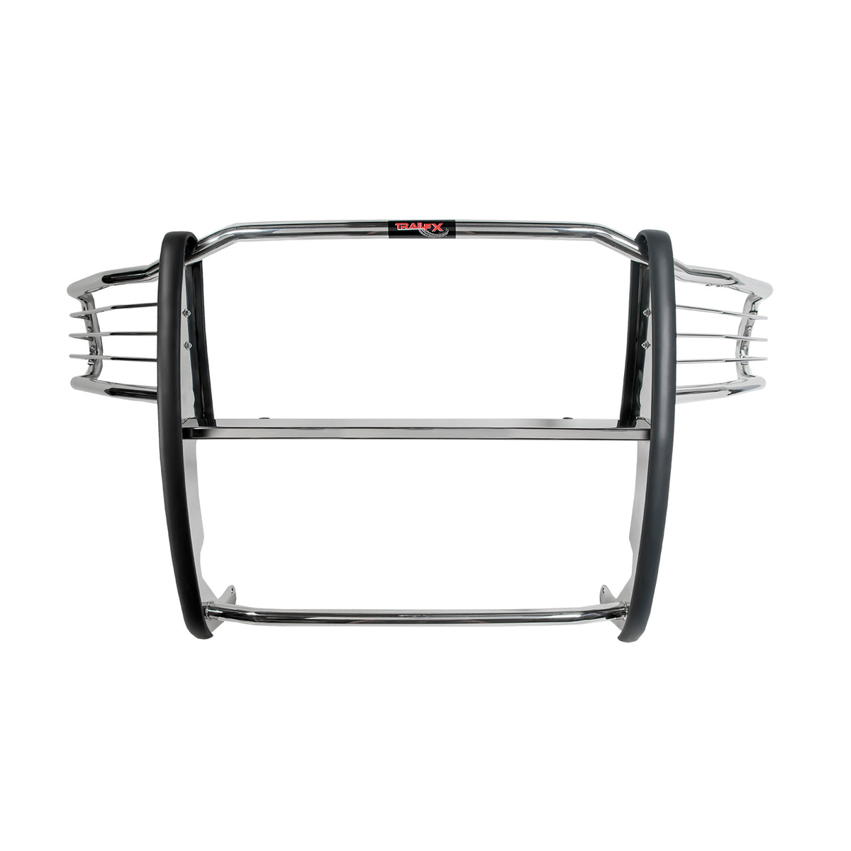 TrailFX Grille Guard For Dodge Ram 1500, Ram 1500, Ram 1500 Classic - Polished Stainless Steel With Brush Guard Without Skid (E0011S)
