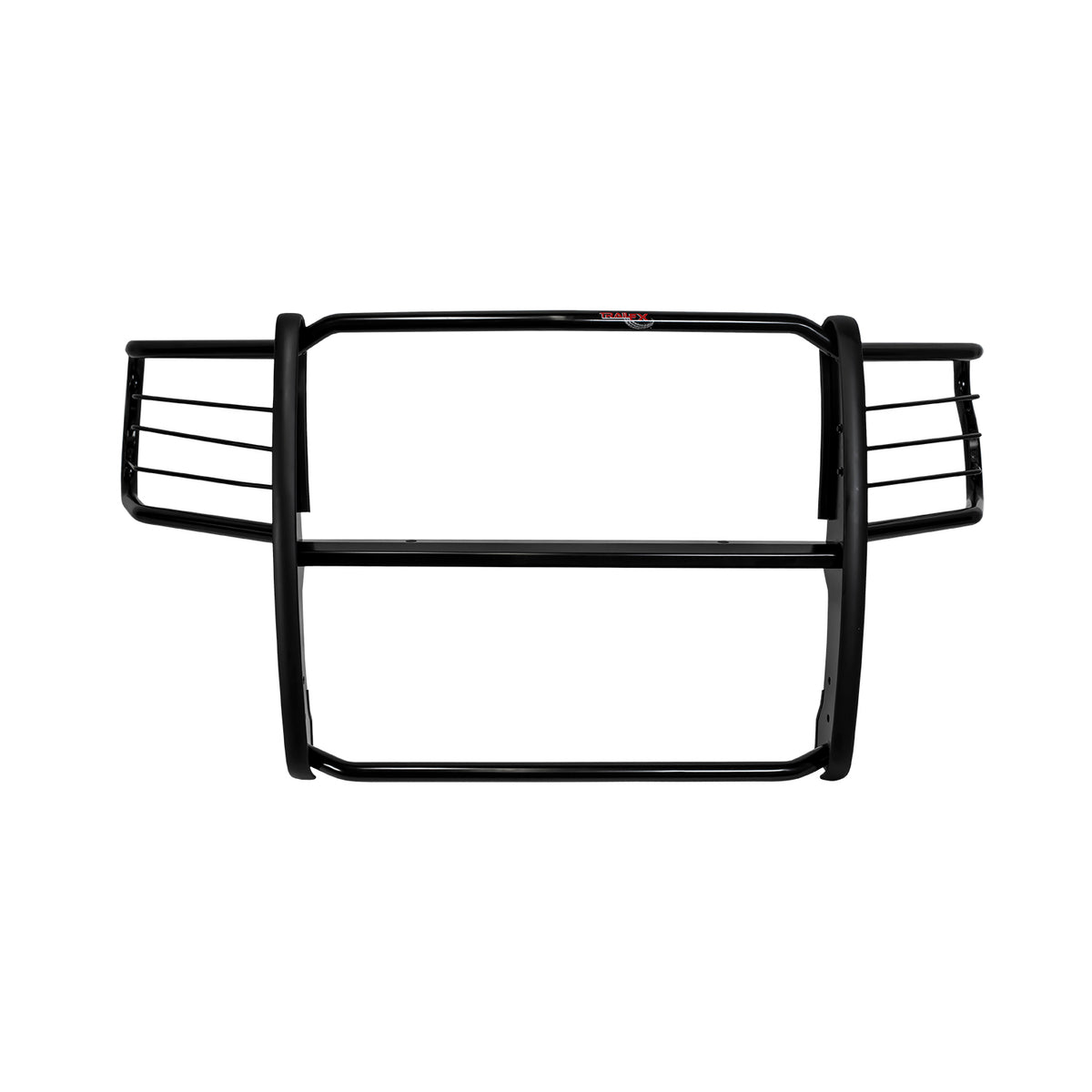 TrailFX Grille Guard For Ford F-150 - Powder Coated Gloss Black Steel With Brush Guard Without (E0021B)