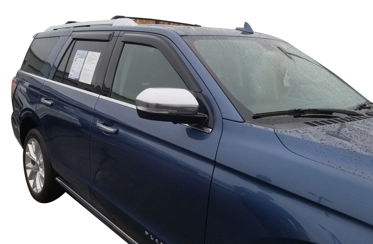 TrailFX Side Window Deflector For Ford Expedition - Low Profile, Set of 4 (4812H)