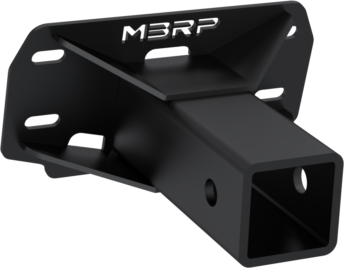 MBRP 18-Present Polaris Ranger 1000/ XP 1000 and 2023-Present Polaris Ranger EV Black-Coated 2 Inch Front Hitch Receiver