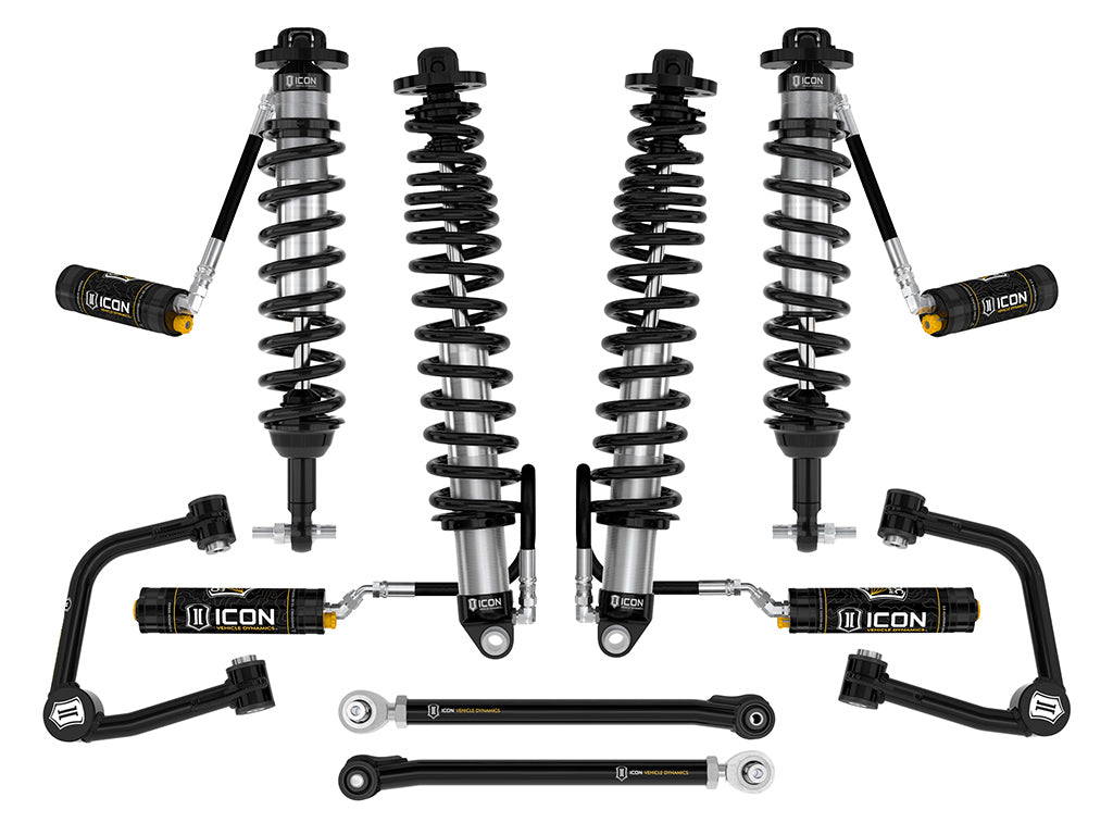 ICON 2021-2023 Ford Bronco Non-Sasquatch 3-4in Lift Stage 6 Suspension System CDCV Tubular Heavy Rate Rear Spring