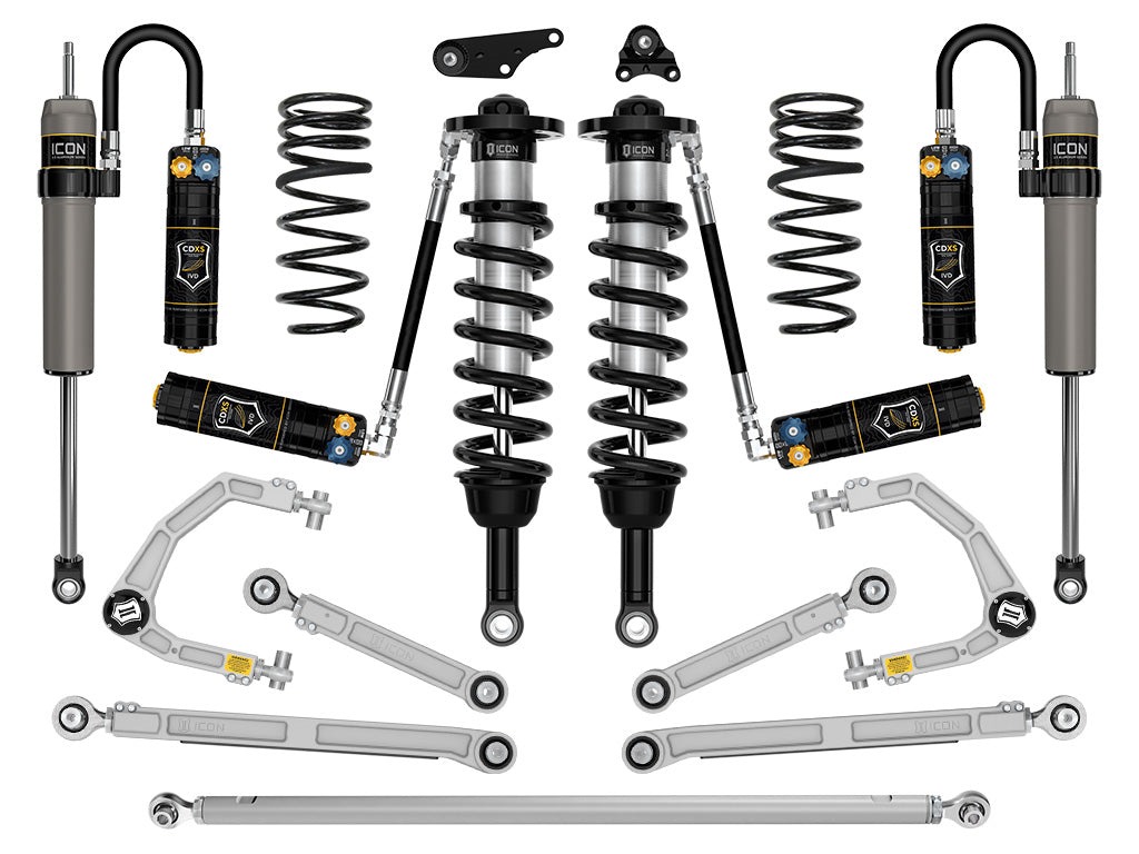ICON 2024-2025 Toyota Tacoma 1.25-3in Lift Stage 12 Suspension System Billet Overland Rear Springs