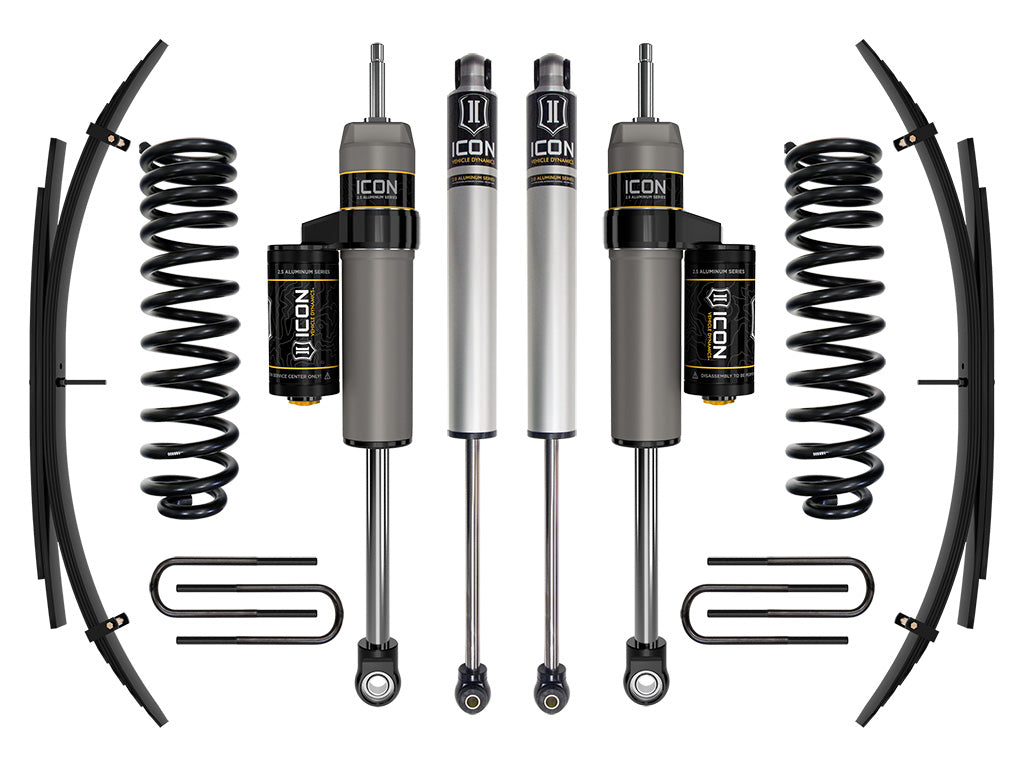 ICON 2011-2016 Ford F-250/F-350 Super Duty 4WD Diesel 2.5in Lift Stage 2 Suspension System w/Expansion Packs