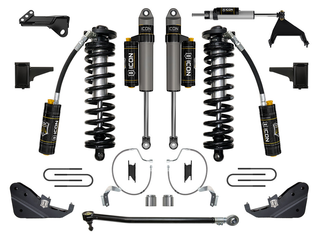 ICON 2023-2025 Ford F-250/F-350 Super Duty 4WD 4-5.5in Lift Stage 5 Coilover Conversion System