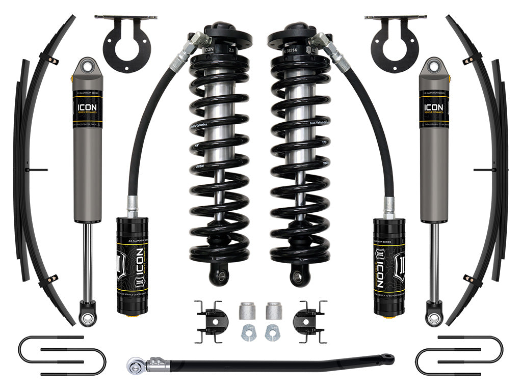 ICON 08-10 Ford F250/F350 2.5-3in Lift Stage 2 Coilover System w/Leaf Springs
