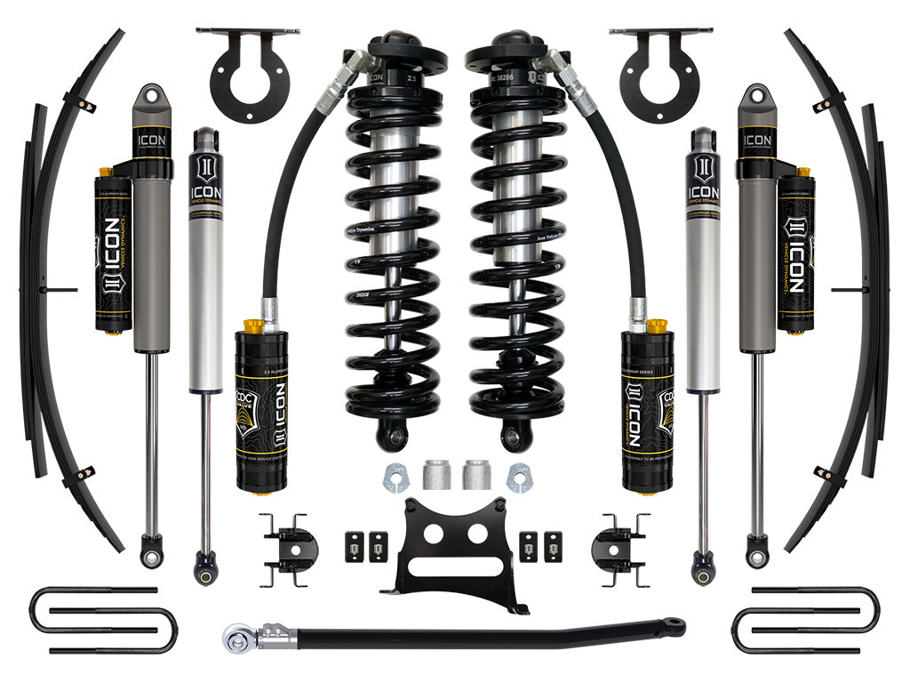 ICON 11-16 Ford F250/F350 2.5-3in Lift Stage 4 Coilover System w/Leaf Springs