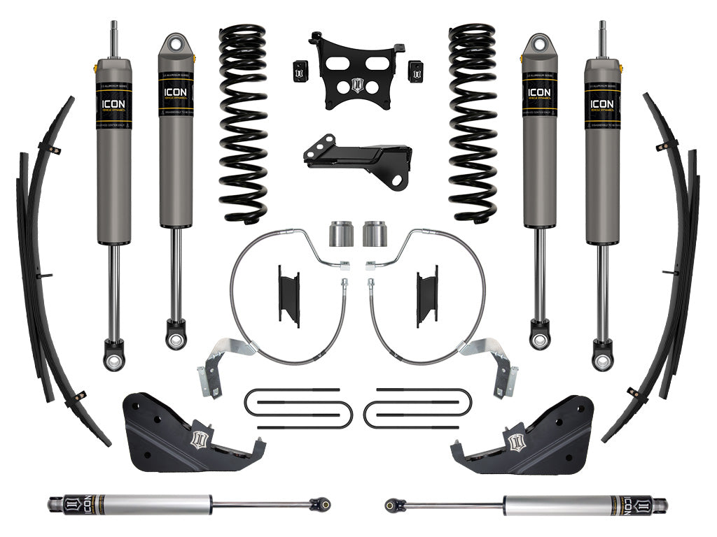 ICON 2023-2025 Ford F-250/F-350 Super Duty 4WD Diesel 4.5in Lift Stage 3 Suspension System w/Expansion Packs