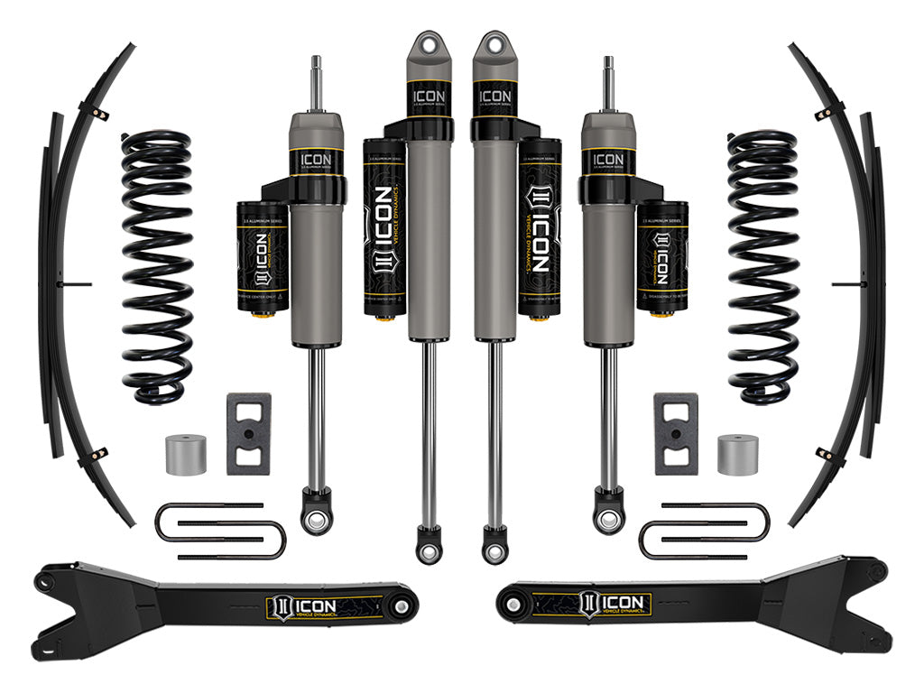 ICON 2023-2025 Ford F-250/F-350 Super Duty 4WD Gas 2.5in Lift Stage 2 Suspension System w/Radius Arms And Expansion Packs
