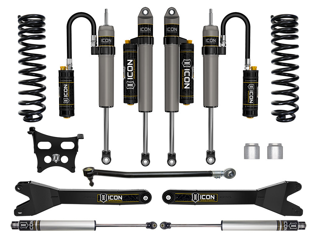 ICON 2023-2025 Ford F-250/F-350 Super Duty 4WD Gas 2.5in Lift Stage 5 Suspension System w/Radius Arms
