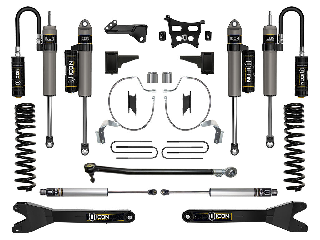 ICON 2023-2025 Ford F-250/F-350 Super Duty 4WD Gas 4.5in Lift Stage 4 Suspension System w/Radius Arms