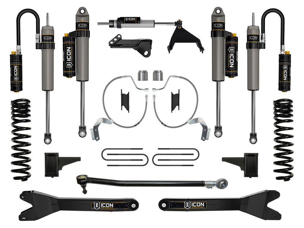 ICON 2023-2025 Ford F-250/F-350 Super Duty 4WD Gas 4.5in Lift Stage 5 Suspension System w/Radius Arms