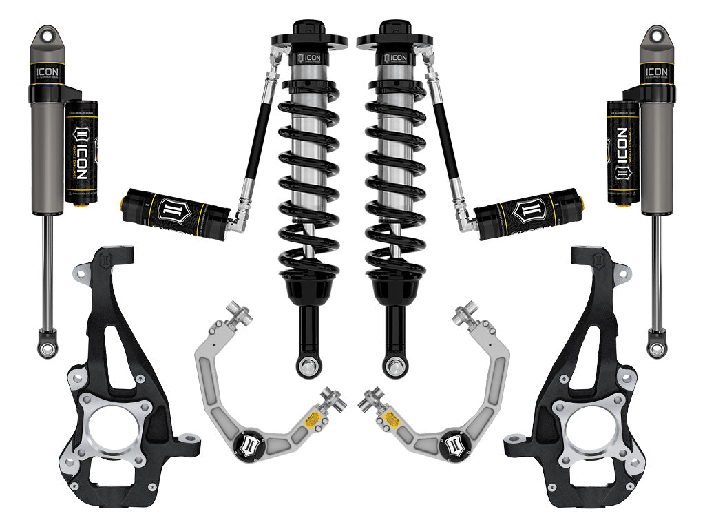 ICON 2021-2024 Ford F-150 4WD 3.5-4.5in Lift Stage 3 Suspension System Billet