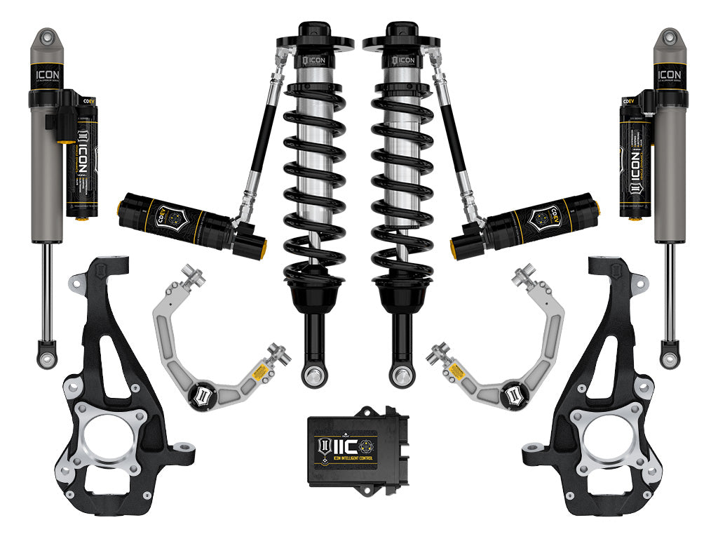 ICON 2021-2024 Ford F-150 4WD 3.5-4.5in Lift Stage 5 Suspension System Billet