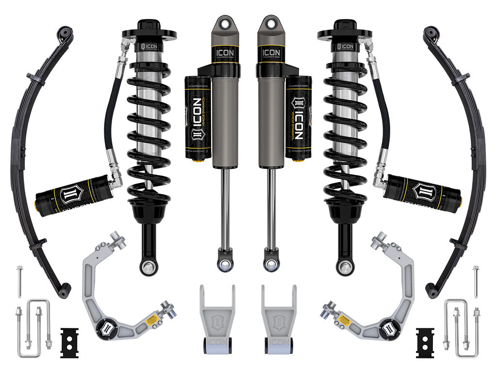 ICON 2021-2024 Ford F-150 Tremor 2.5-3in Lift Stage 3 Suspension System Billet w/Leaf Packs
