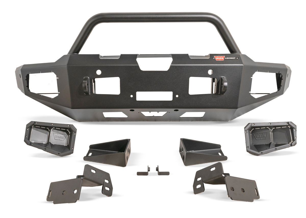 WARN Ascent Front Bumper with Prerunner Grille Guard for 2021-2023 Ford F-150