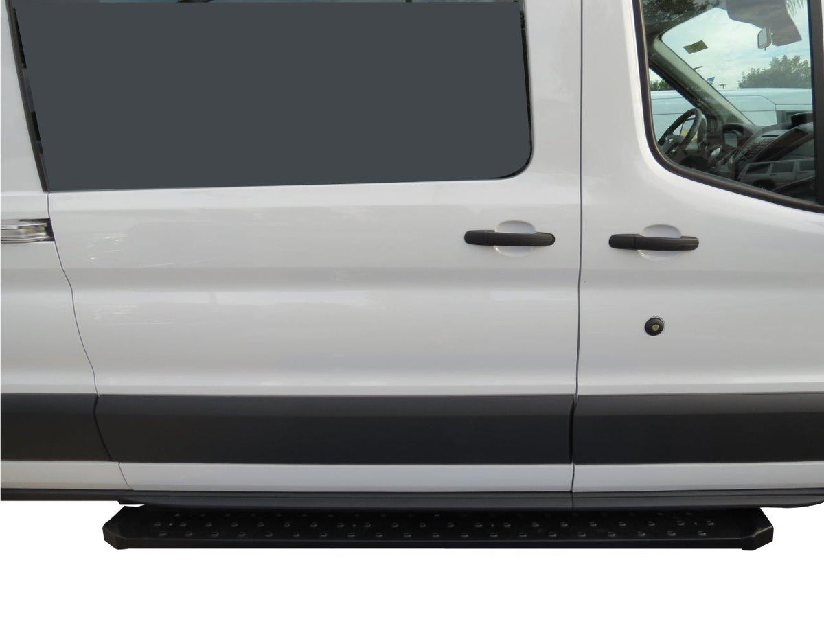 TrailFX Running Board For Ford Trucks - Powder Coated Black Steel Unlighted Frame Body Mount Bolts (RBV09B)