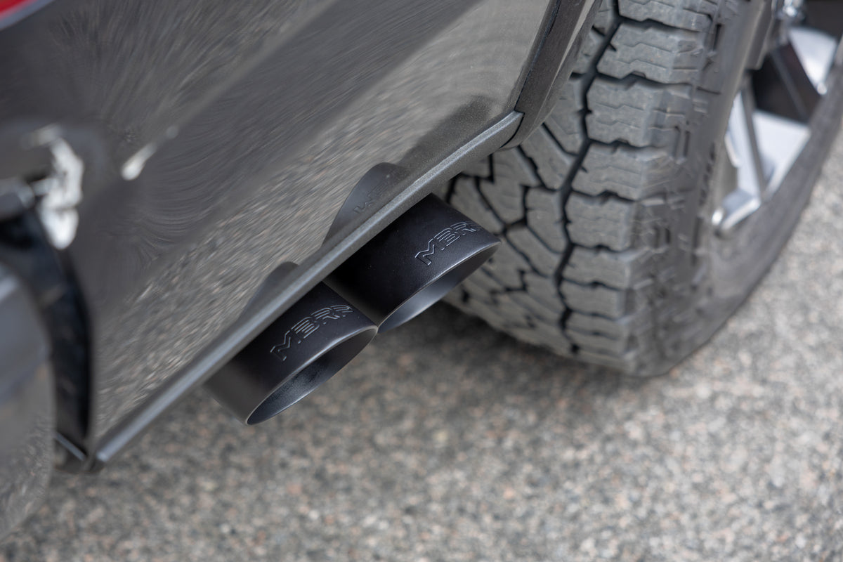 MBRP 15-20 Ford F-150 2.7L, 3.5L and 5.0L, Armor BLK 3-Inch Cat-Back Passenger Side Exit with Black Tips