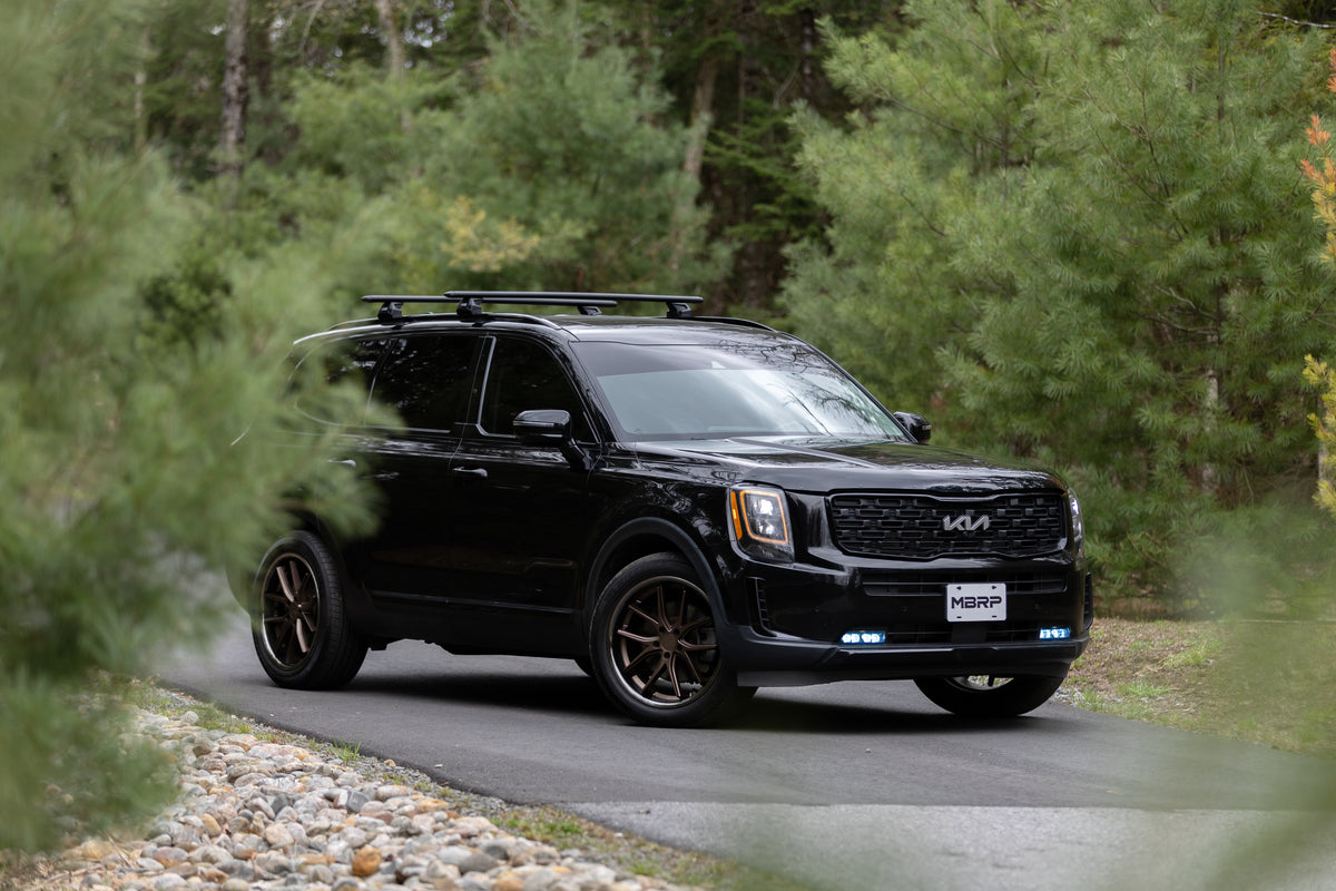 MBRP 20-25 Kia Telluride and Hyundai Palisade Armor Lite Aluminized Steel 2.5 Inch Axle-Back Single Rear Exit Dual Outlet Tip,
