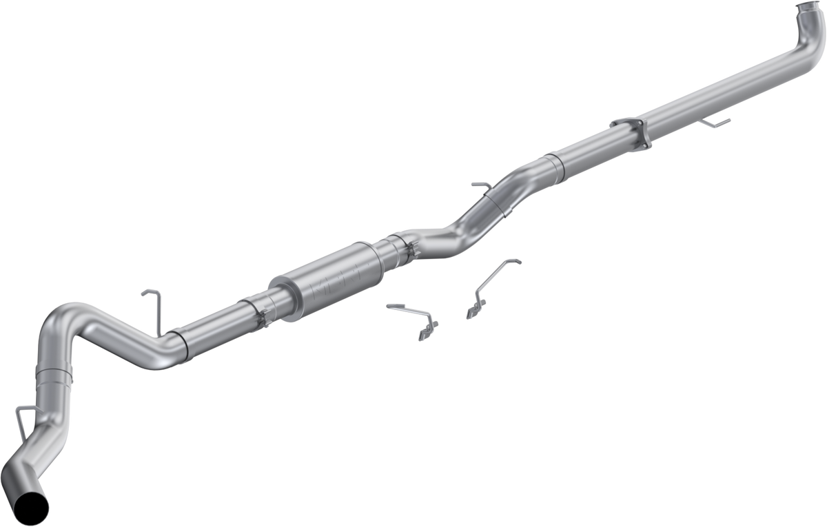 MBRP 2001-2004 Chevrolet/GMC Silverado/Sierra 2500/3500 6.6L EC/CC 4 Inch Downpipe-Back Single Side Exit Aluminized Steel