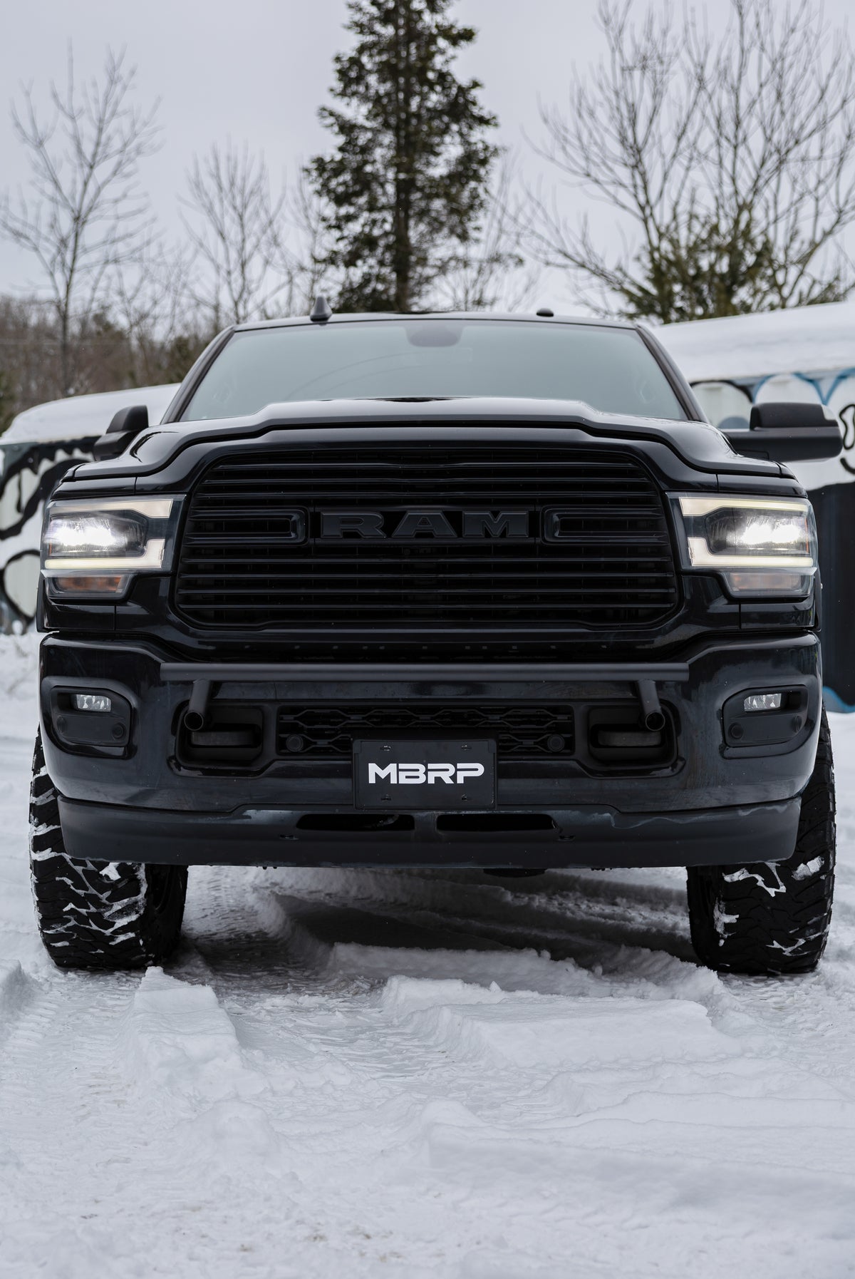 MBRP 2019-Up Ram 2500 Black-Coated Bumper Light Mounting Bar