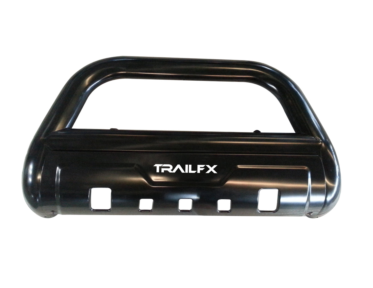 TrailFX Grille Guard For Dodge, Ram Trucks - Powder Coated Black Steel 3-1/2 Inch Diameter With Skid (B1504B)