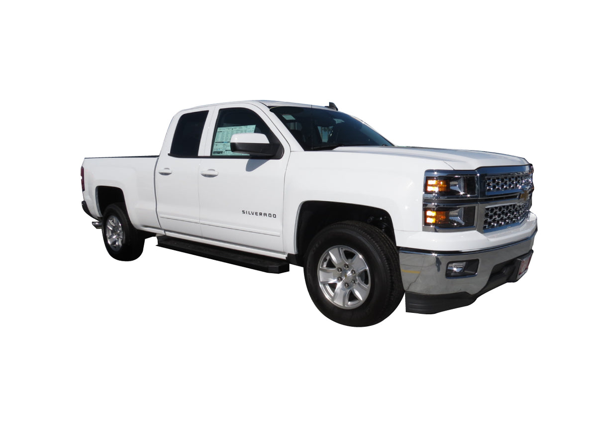 TrailFX Running Board For Chevrolet, GMC Trucks - Powder Coated Black Steel Unlighted Rocker Panel Mount 300 (RBW02B)