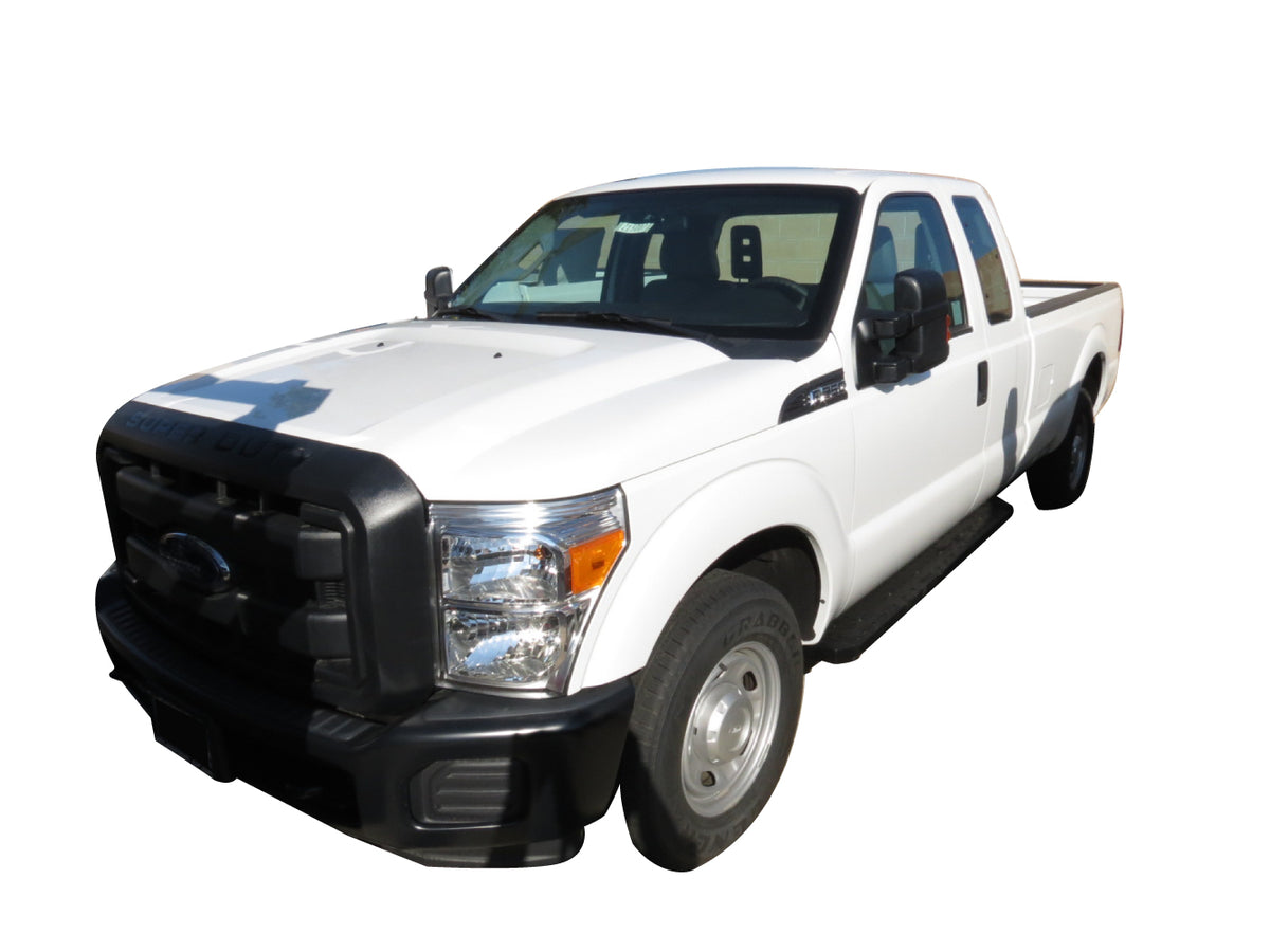 TrailFX Running Board For Ford Trucks - Powder Coated Black Steel Unlighted Rocker Panel Mount 300 (RBW07B)
