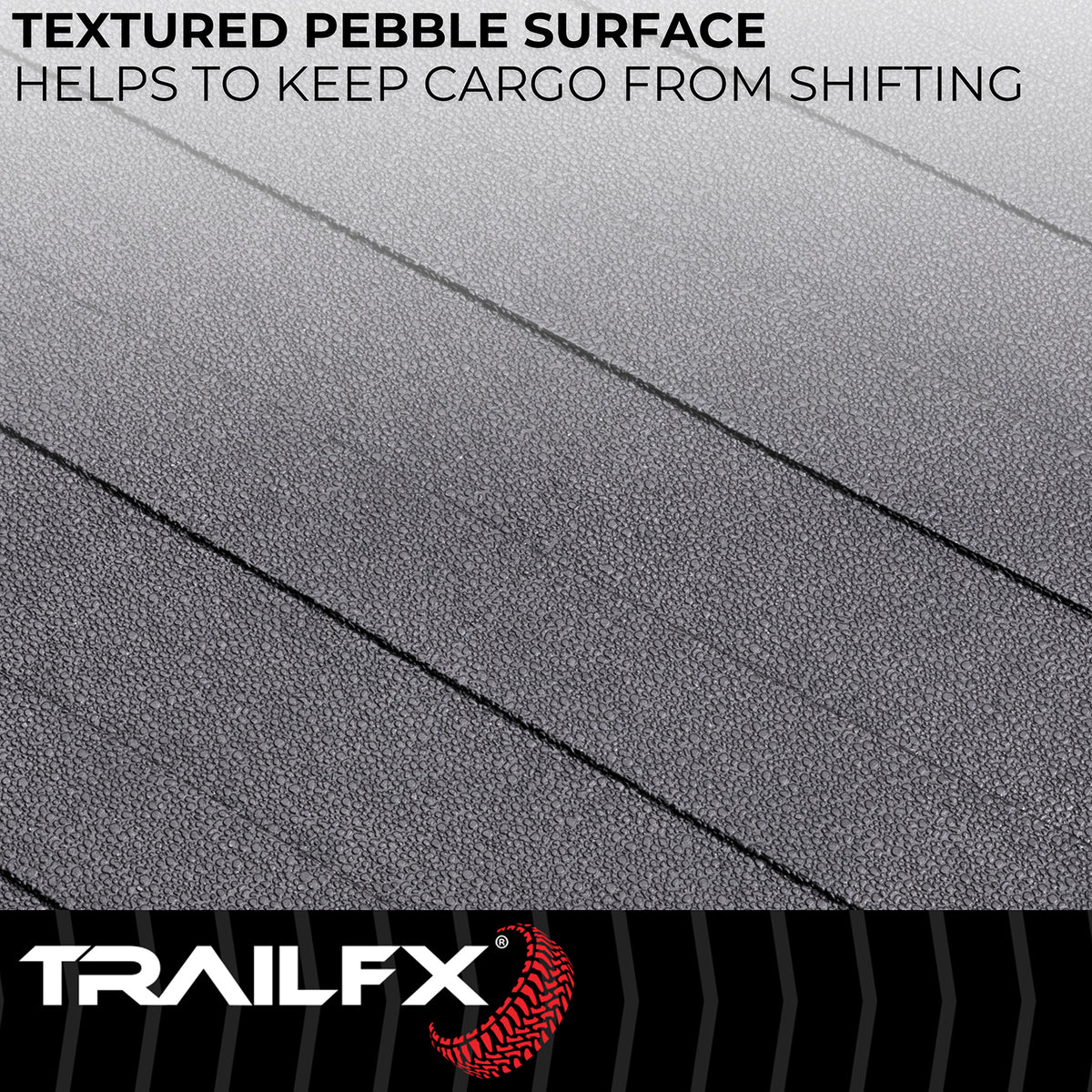TrailFX Truck Bed Mat For Toyota Tacoma - Drop-In, Without Raised Edges, Textured Pebble Surface (703N)