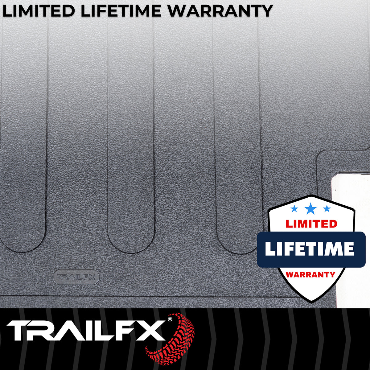 TrailFX Truck Bed Mat For Ford Ranger - Drop-In, Without Raised Edges, Textured Pebble Surface (704N)