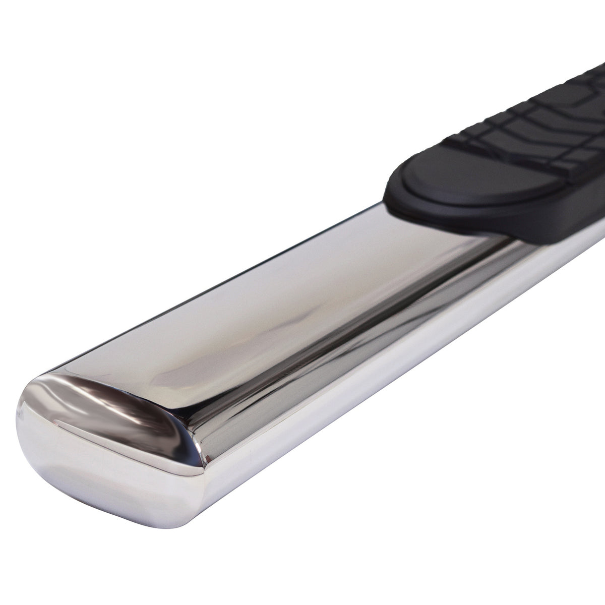 TrailFX Step Nerf Bar For Dodge, Ram Trucks - With Step Pads 5 Inch Oval Straight Polished Stainless (A7054S)