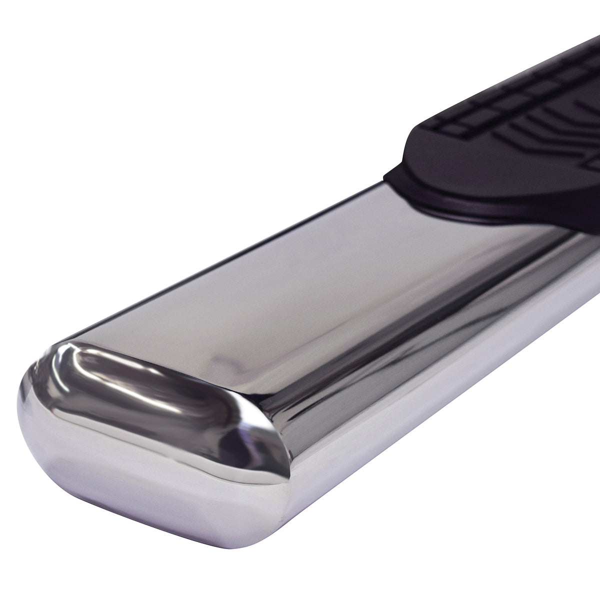 TrailFX Step Nerf Bar For Chevrolet, GMC Trucks - With Step Pads 6 Inch Oval Bent Polished Stainless Steel (A8252S)