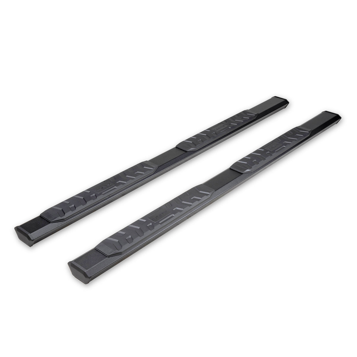 TrailFX Step Nerf Bar For Ford Ranger - With Step Pads, 4 1/2 Inch Hexagonal Straight, With Plastic (AL4013B)