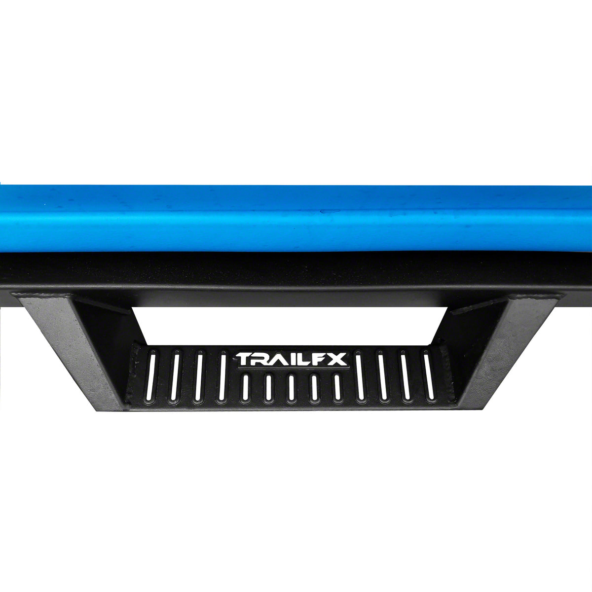 TrailFX Step Nerf Bar For Ford Ranger - Square Straight, With Drop Down Steps, Finished End Caps (DHS022B)