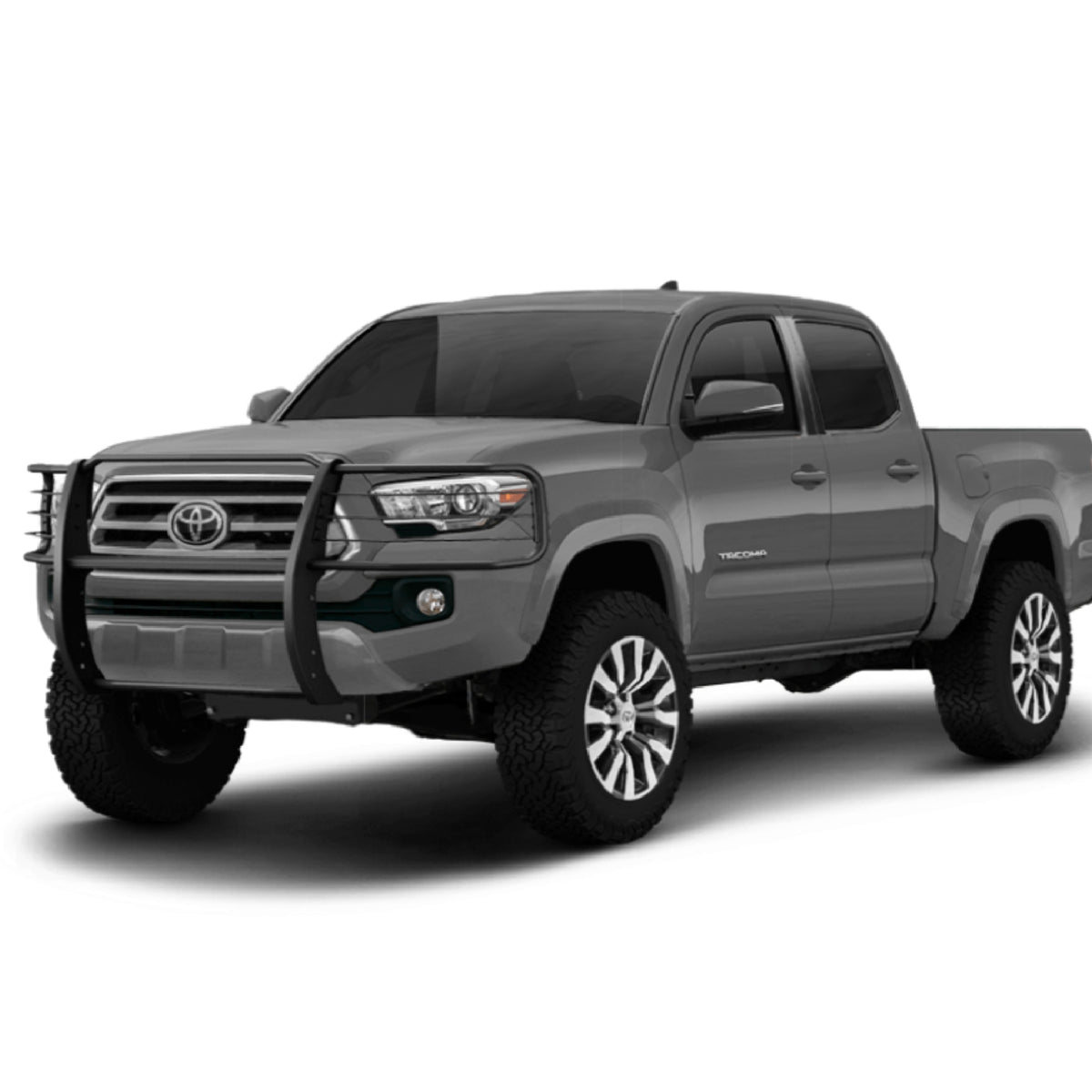 TrailFX Grille Guard For Toyota Tacoma - Powder Coated Gloss Black Steel With Brush Guard Without (E0029B)