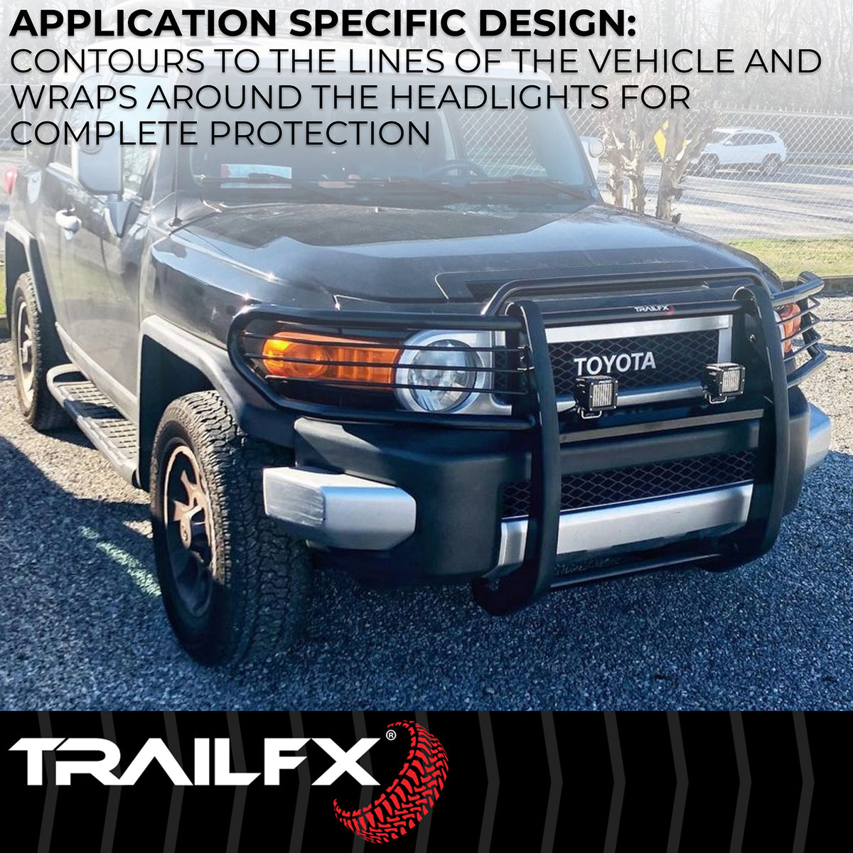 TrailFX Grille Guard For Chevrolet Silverado 1500 - 1-1/2 Inch Diameter, With Brush Guard, Without Skid Plate (E0047T)
