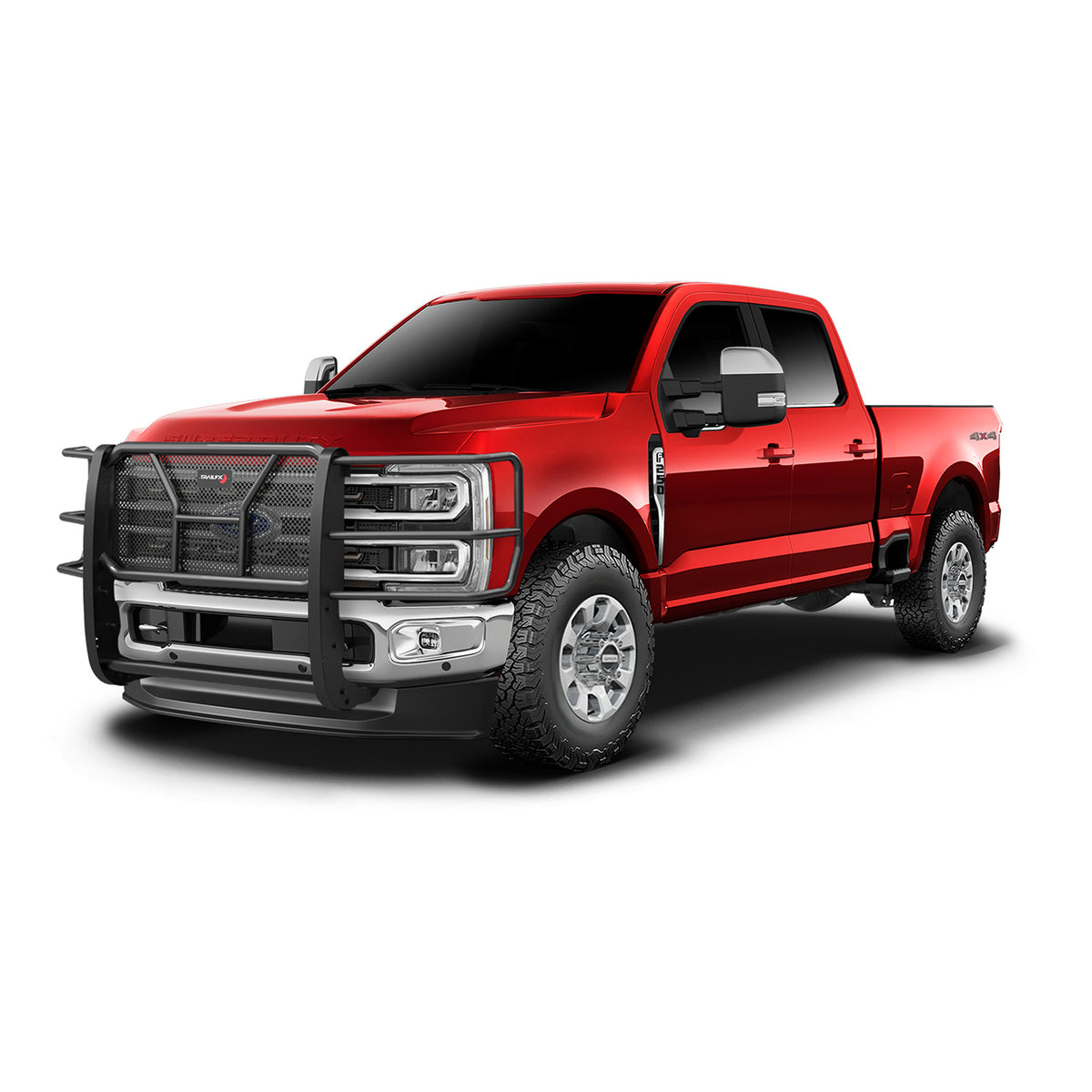 TrailFX Grille Guard For Ford Trucks - 2 Inch Diameter, With Brush Guard, Without Skid Plate (E0523T)