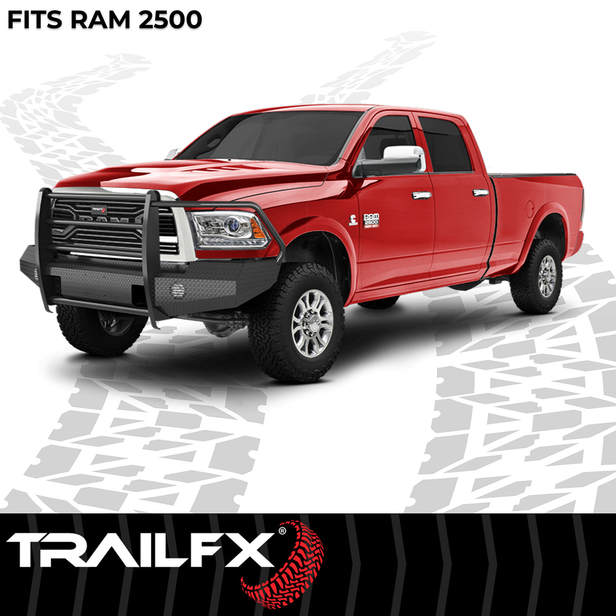 TrailFX Bumper For Dodge, Ram Trucks - One Piece Design, Direct Fit, Use Original/ Factory (FX3008A)