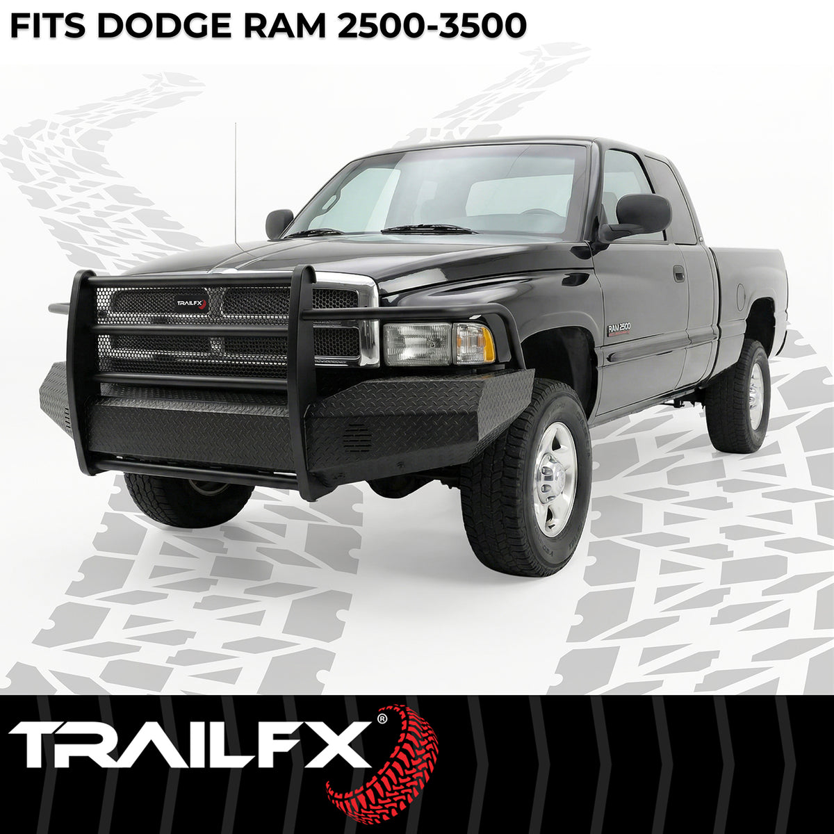 TrailFX Bumper For Dodge Ram 2500, Dodge Ram 3500 - Use Original/ Factory Mounting Hardware, With Grille Guard/ (FX3011A)