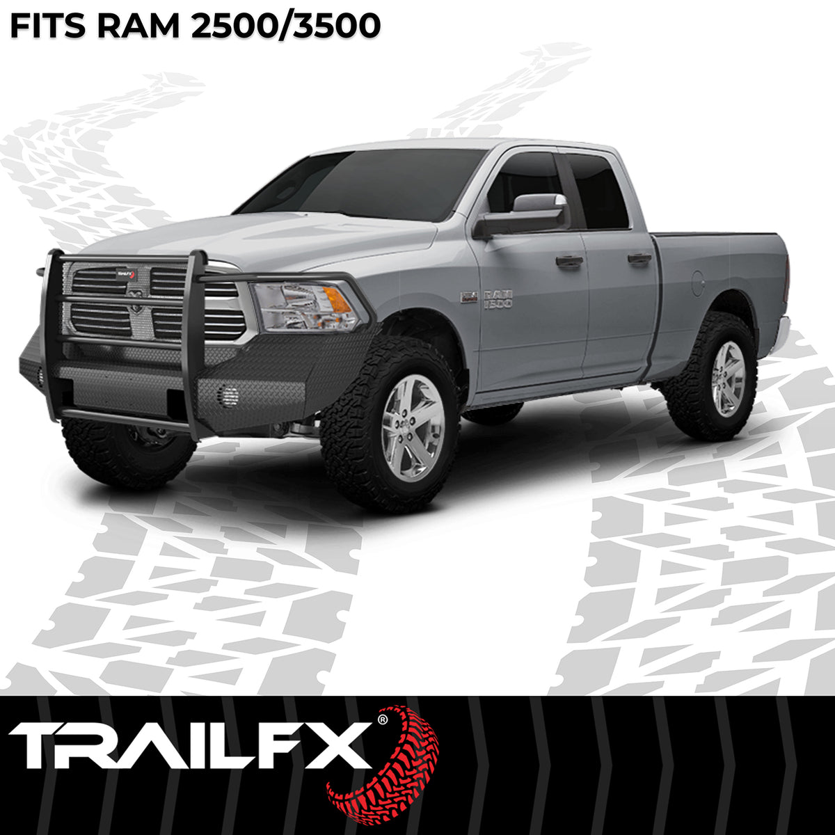TrailFX Bumper For Dodge Ram 1500, Ram 1500 - One Piece Design, Direct Fit, Use Original/ Factory (FX3012A)