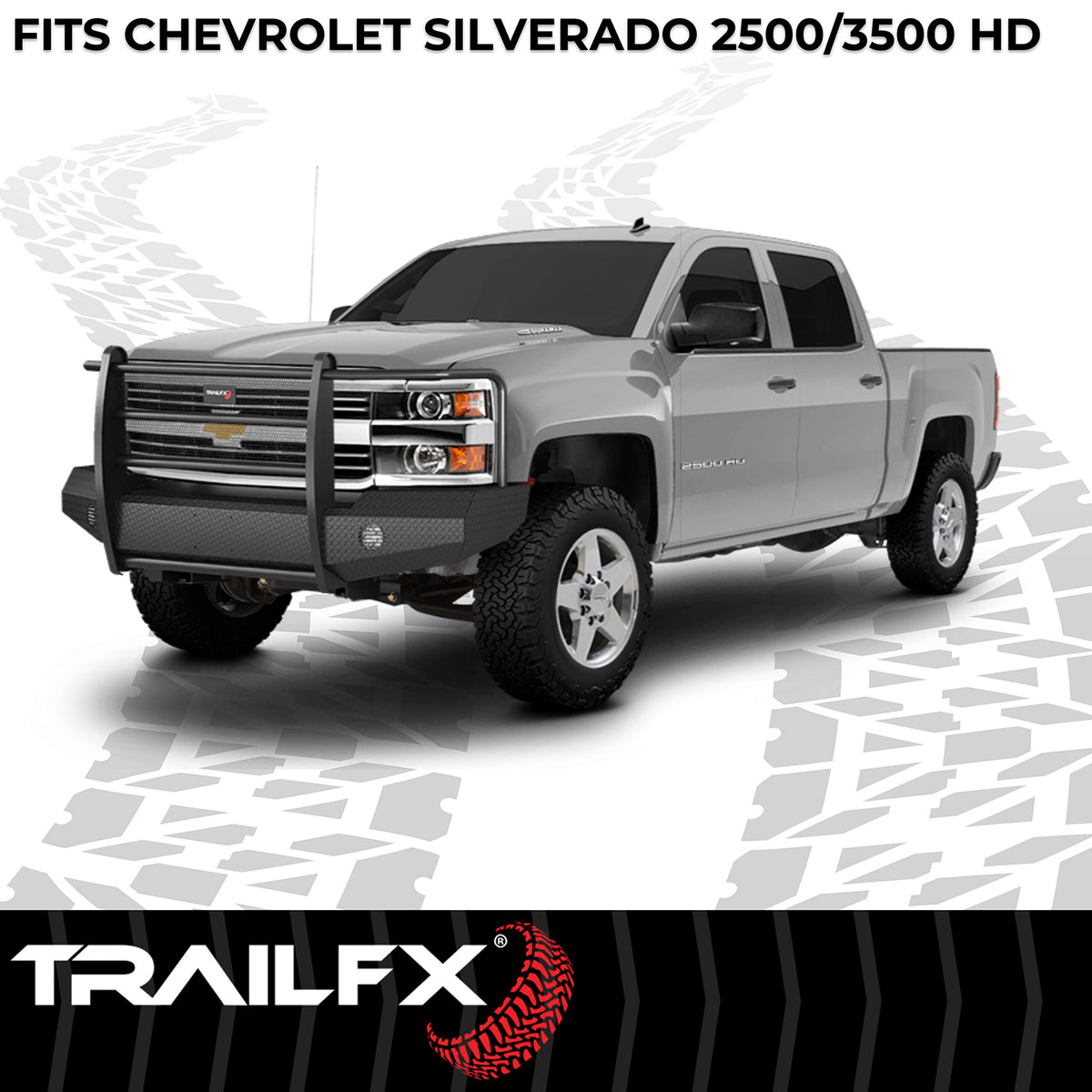 TrailFX Bumper For Chevrolet Silverado 2500 HD, Chevrolet Silverado 3500 HD - One Piece Design, Direct Fit, Use Original/ Factory (FX3021A)