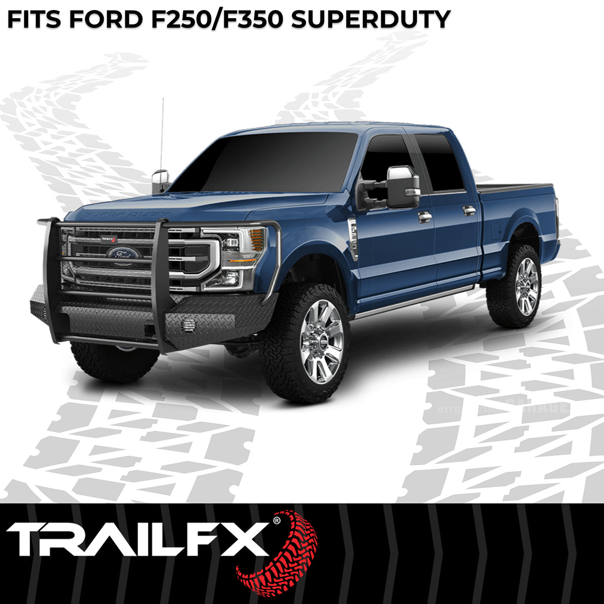 TrailFX Bumper For Ford F-250 Super Duty, Ford F-350 Super Duty - One Piece Design, Direct Fit, Use Original/ Factory (FX3023A)