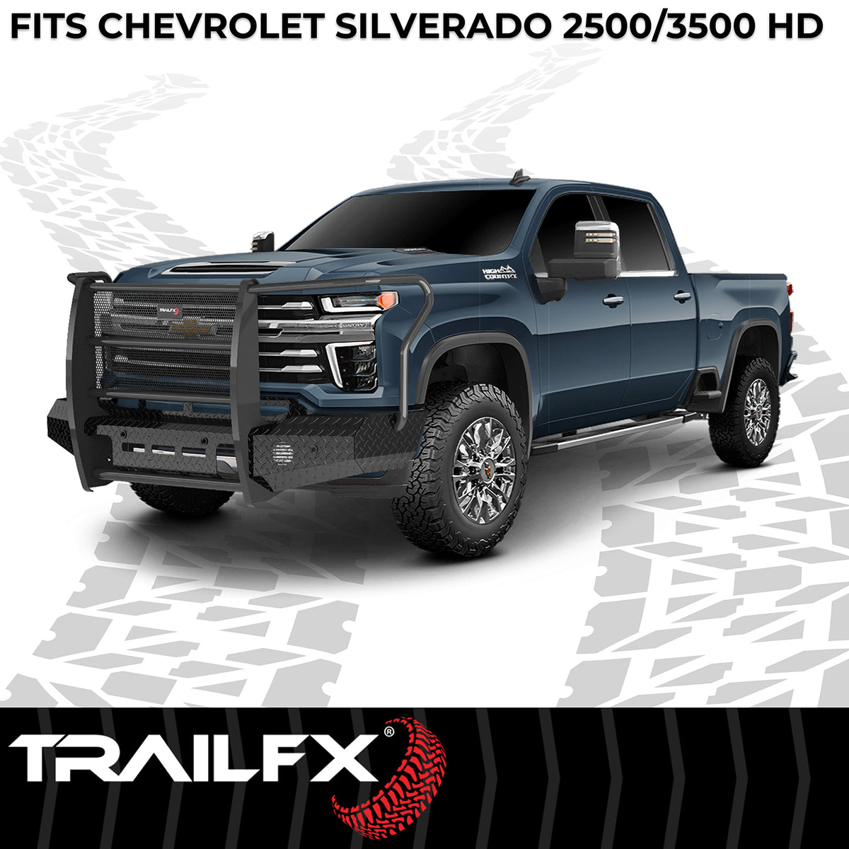 TrailFX Bumper For Chevrolet Silverado 2500 HD, Chevrolet Silverado 3500 HD - Use Original/ Factory Mounting Hardware, With Grille Guard/ (FX3029A)