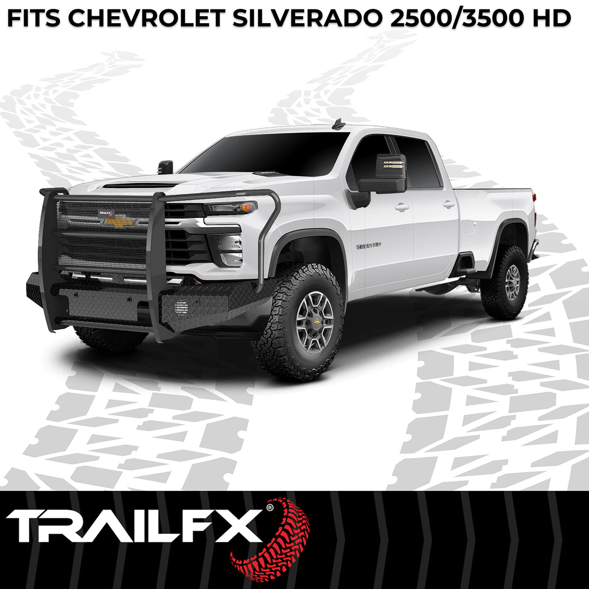 TrailFX Bumper For Chevrolet Silverado 2500 HD, Chevrolet Silverado 3500 HD - One Piece Design, Direct Fit, Use Original/ Factory (FX3033A)