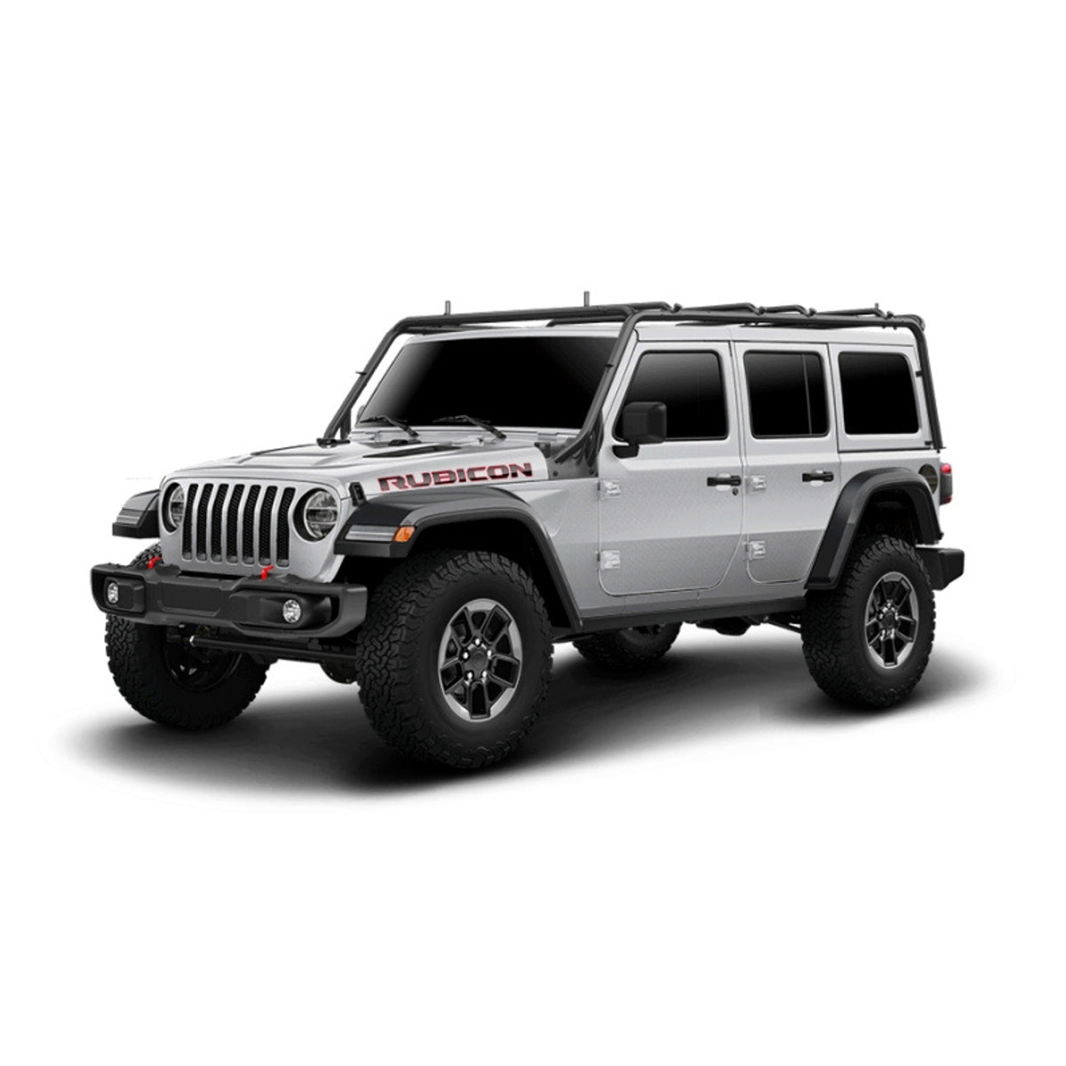 TrailFX Roof Rack For Jeep Wrangler - Textured black powder coated steel construction. Direct (JL012T)